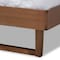 Baxton Studio Natalia Light Grey Upholstered and Walnut Wood Queen Size Platform Bed 167-9411-9441 - alternate 9
